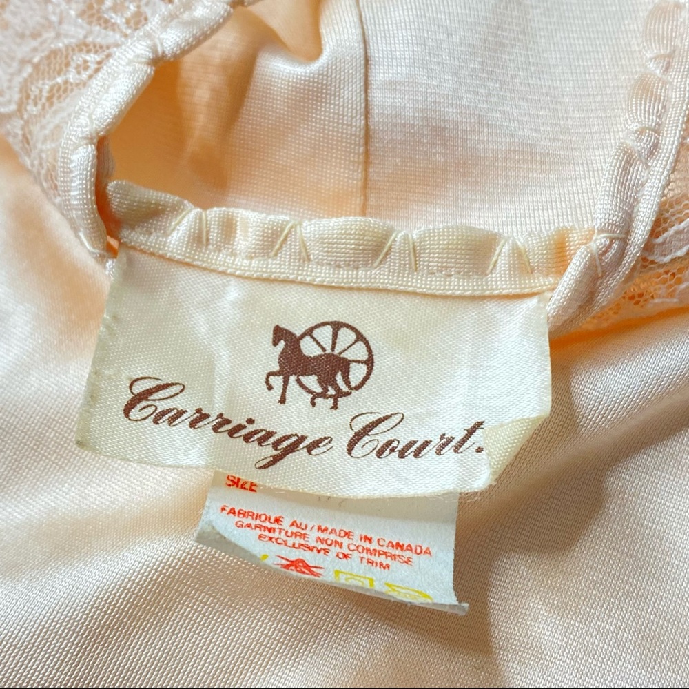 Vintage Carriage Court Cream Blush Satin Slip 32 - Picture 15 of 15